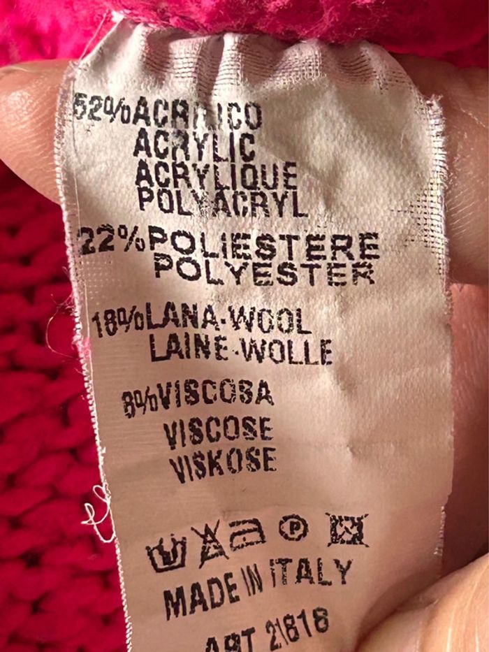 Pull rose col v April Vintage taille unique - photo numéro 4