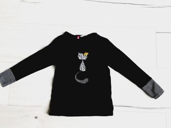 Vêtement fille tee-shirt manches longues Orchestra motif chat 4 ans