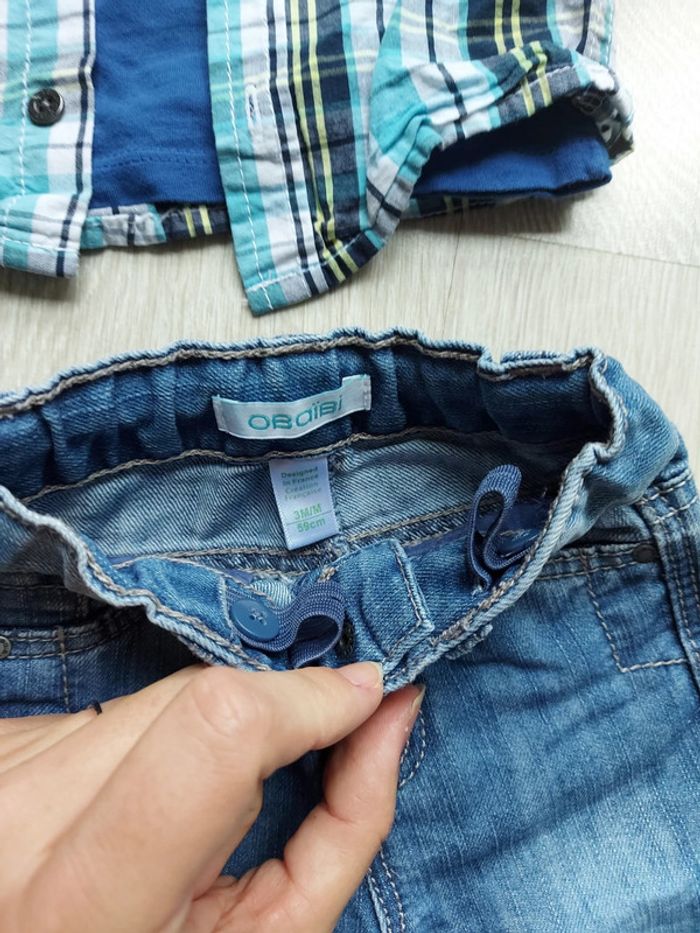 Ensemble bébé garçon bleu taille 3 mois - photo numéro 5