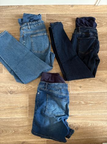 Lot jeans et short de grossesse