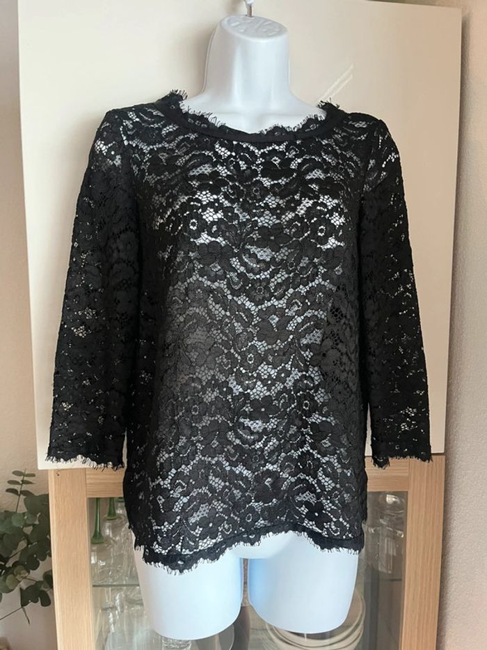 Blouse dentelle promod taille s - photo numéro 2