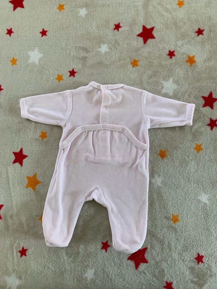 Ensemble Bonnet De Naissance et Pyjama Bébé Rose 0M - photo numéro 5