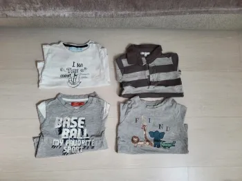 Lot tee shirt manches longues 18 mois