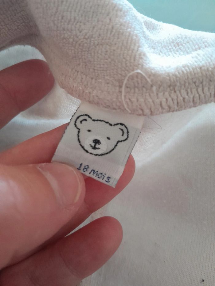 Pyjama beige et blanc 18m - photo numéro 2