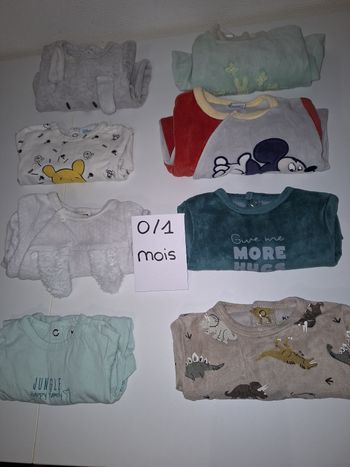 Lot pyjama garçon 0/1 mois