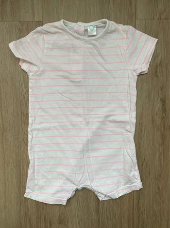 Pyjama Tex baby blanc et rose 9 mois