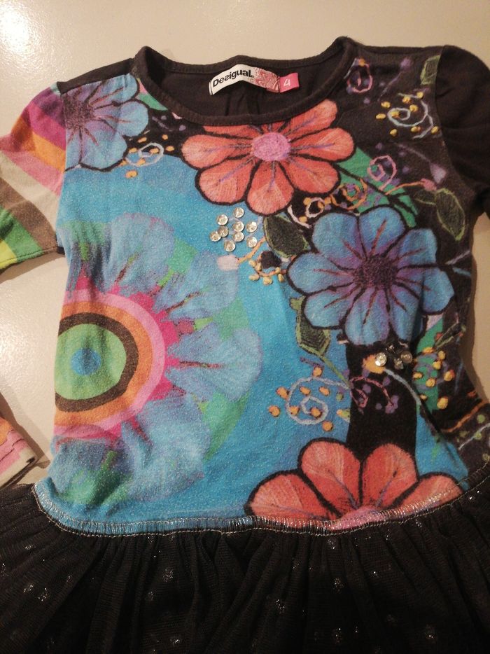 Robe manche longue fille 4 ans desigual - photo numéro 2