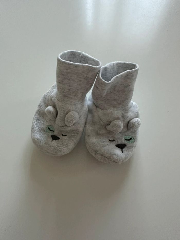 Chaussons montants bébé - 1/3 mois