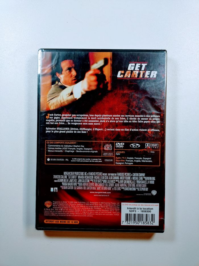 📀 Get Carter neuf sous blister– Thriller d’action avec Sylvester Stallone 💥🔫 - photo numéro 2