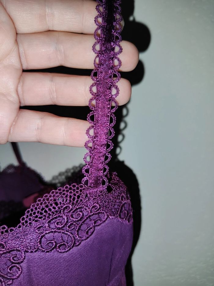 Corset porte jarretelles violet - photo numéro 4