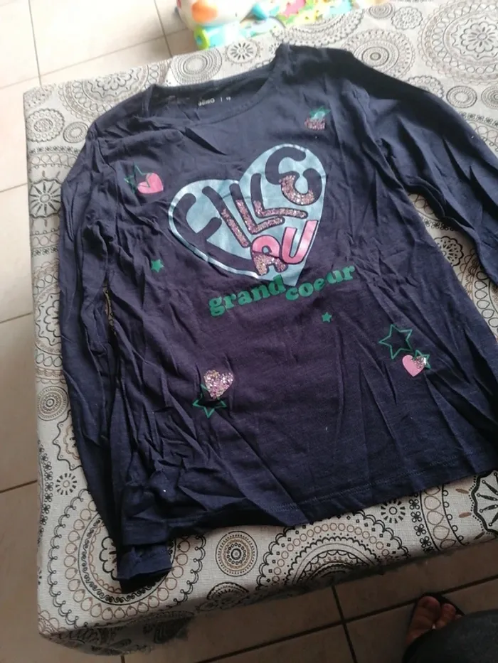 T-shirt manches longues Gémo 10 ans