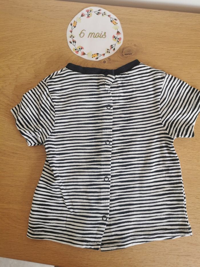 Lot de 2 t-shirt manches courtes bébé garçon 6mois verbaudet neuf sans étiquette - photo numéro 8