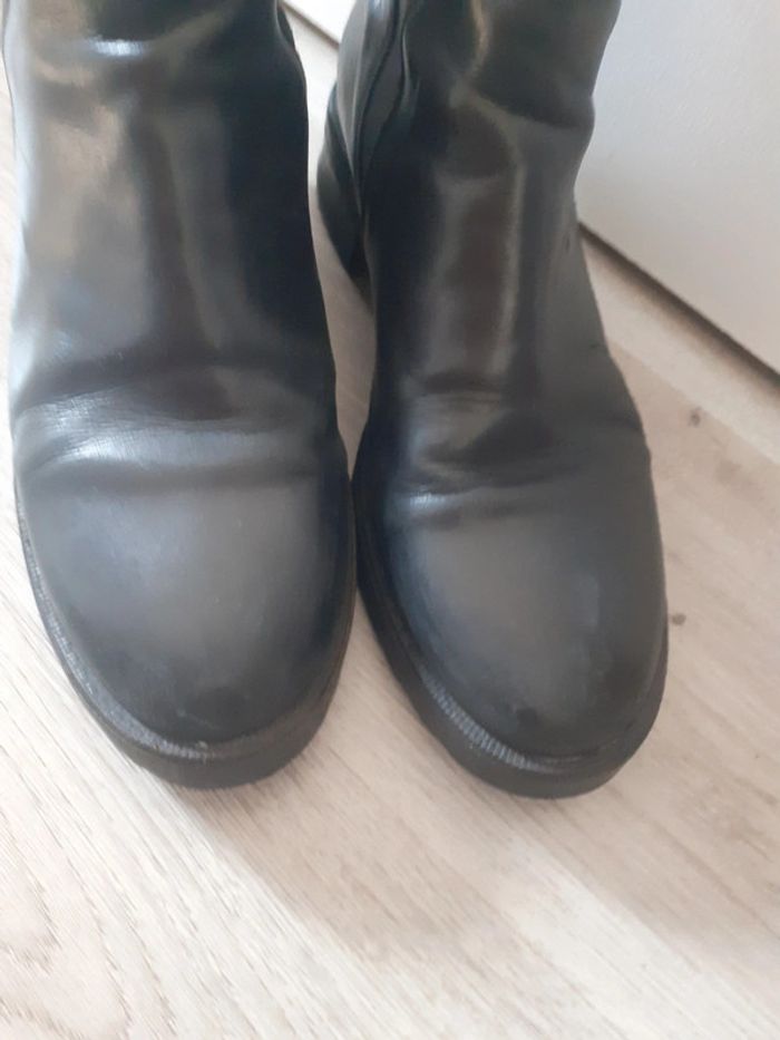 Bottines boots cuir noires 41 - photo numéro 2