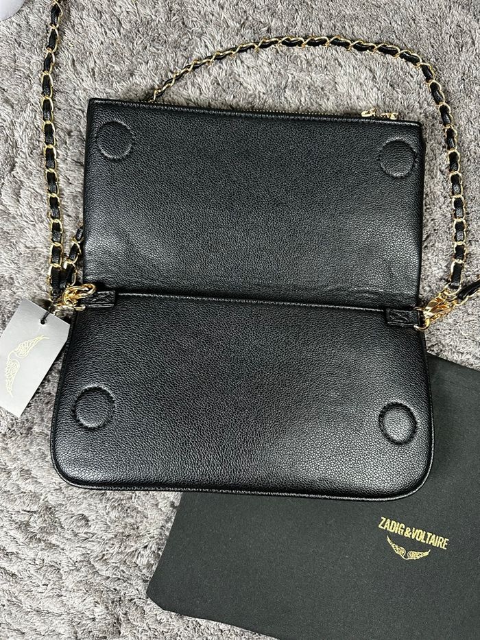 Sac zadig&voltaire noir et dorée en cuir - photo numéro 3