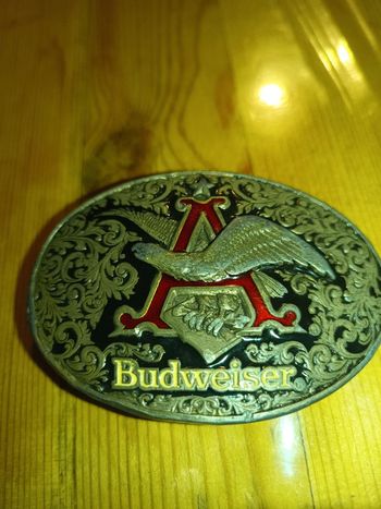 Boucle de ceinture "budweiser" vintage 1989