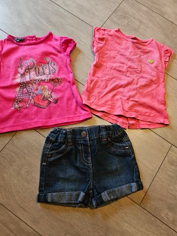 Lot 2 tshirt manche court et 1 short