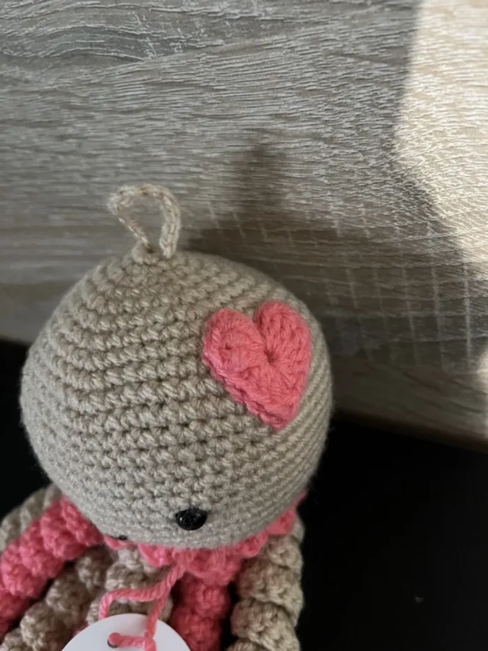 Lot de 2 Pieuvres au crochet * La maman et son bébé 💕* Naissance / 44 cm·Neuf avec étiquette - photo numéro 3