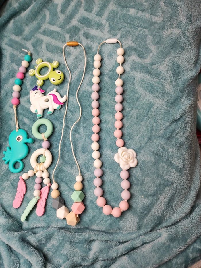 Lot de collier allaitement et mâchouilleur - photo numéro 2