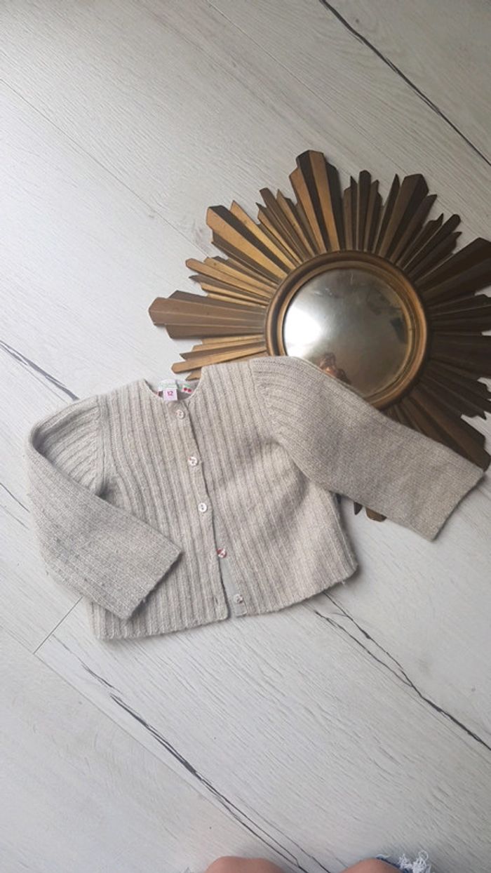 Superbe gilet fille bonpoint 12mois angora