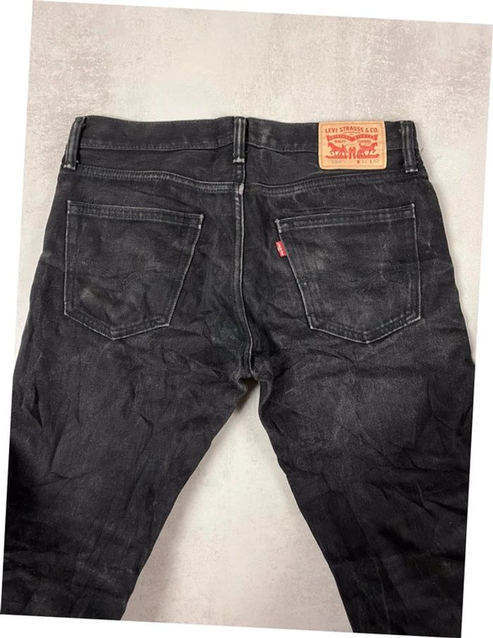 Jean levis noir troué 504 W31 L32 - photo numéro 3
