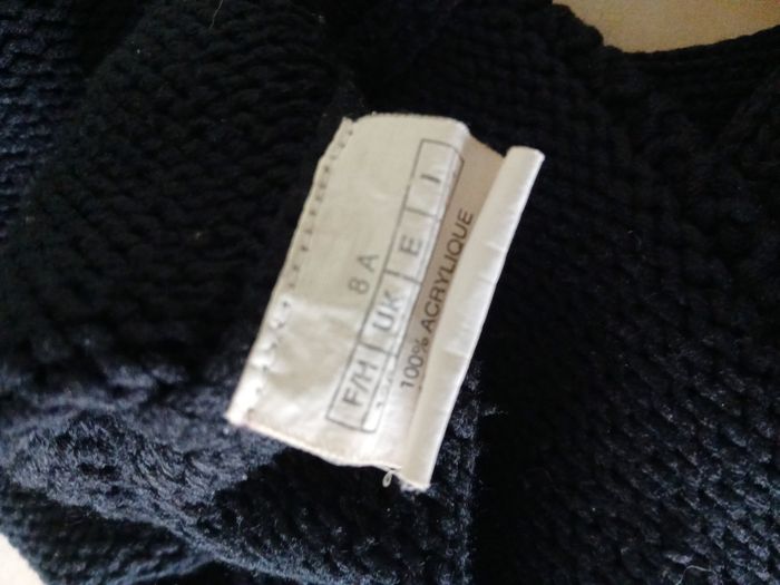 Gilet long grosses mailles noir 8 ans - Thno Jogging - photo numéro 4