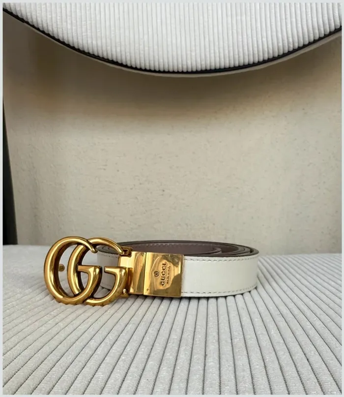 Ceinture Gucci crème 75cm très bon état - beige Gucci belt - photo numéro 2