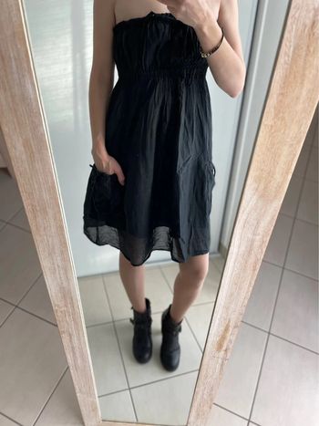 Robe noir soie