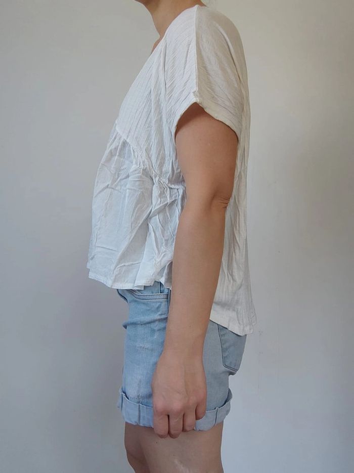 Zara Tee-shirt blanc coupe baby doll – Taille 36 – Très bon état - photo numéro 7