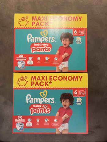 Pampers taille 6 pants maxi pack (2 cartons)