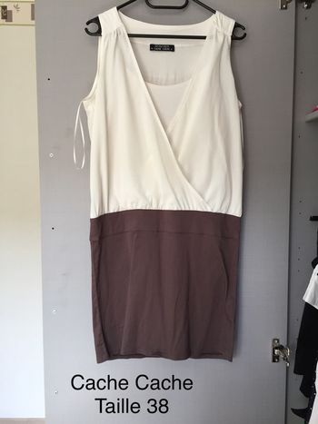 Robe marron/crème Cache Cache Taille 38
