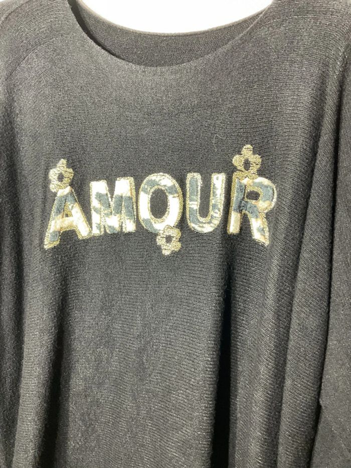 Pull « amour » femme taille unique (44-52)- vivichy - neuf avec étiquette - photo numéro 2