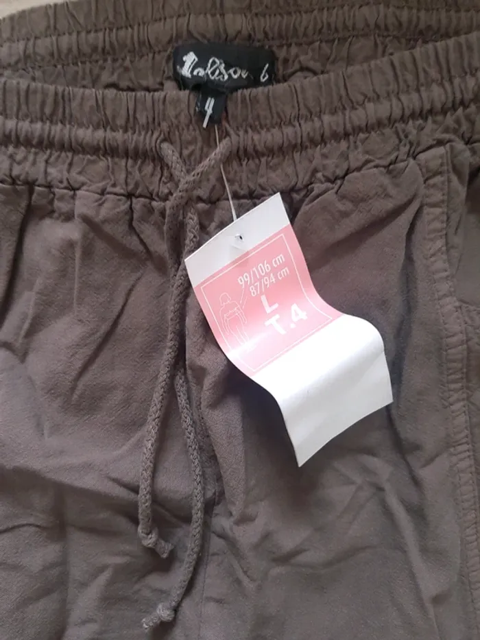 Pantacourt été marron (speciale grande taille) T L /4 - photo numéro 2
