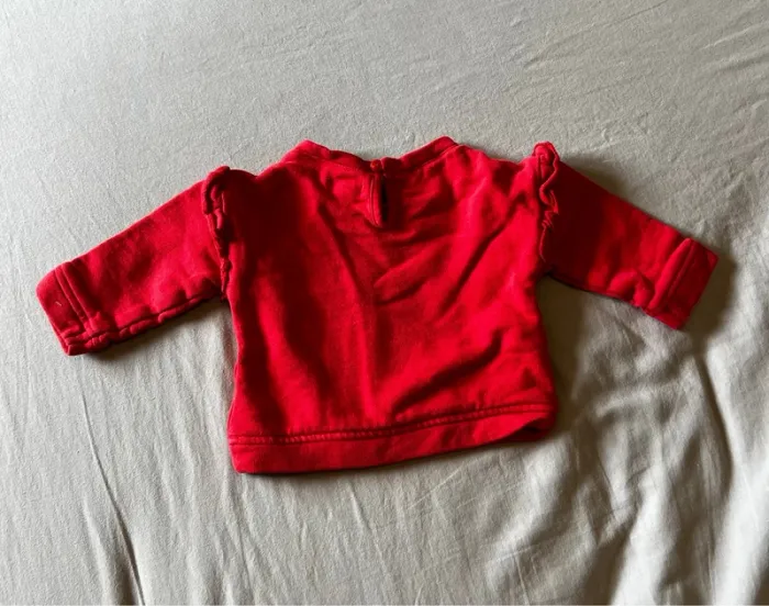 Sweat bébé rouge KIABI 1M – I love you - photo numéro 2