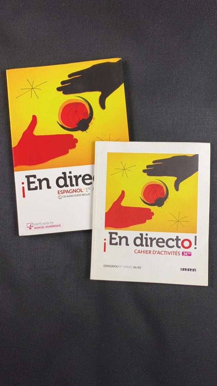 Espagnol Manuel + cahier d’activités En directo 1ere année