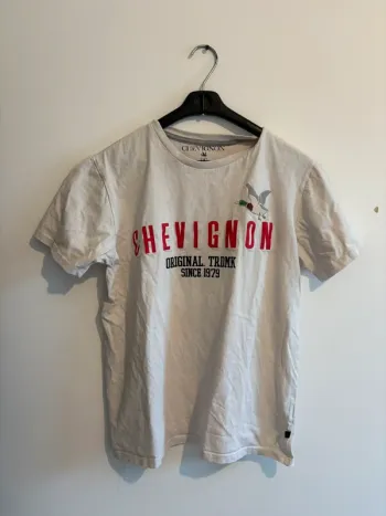 T-shirt Chevignon blanc canard rouge taille S