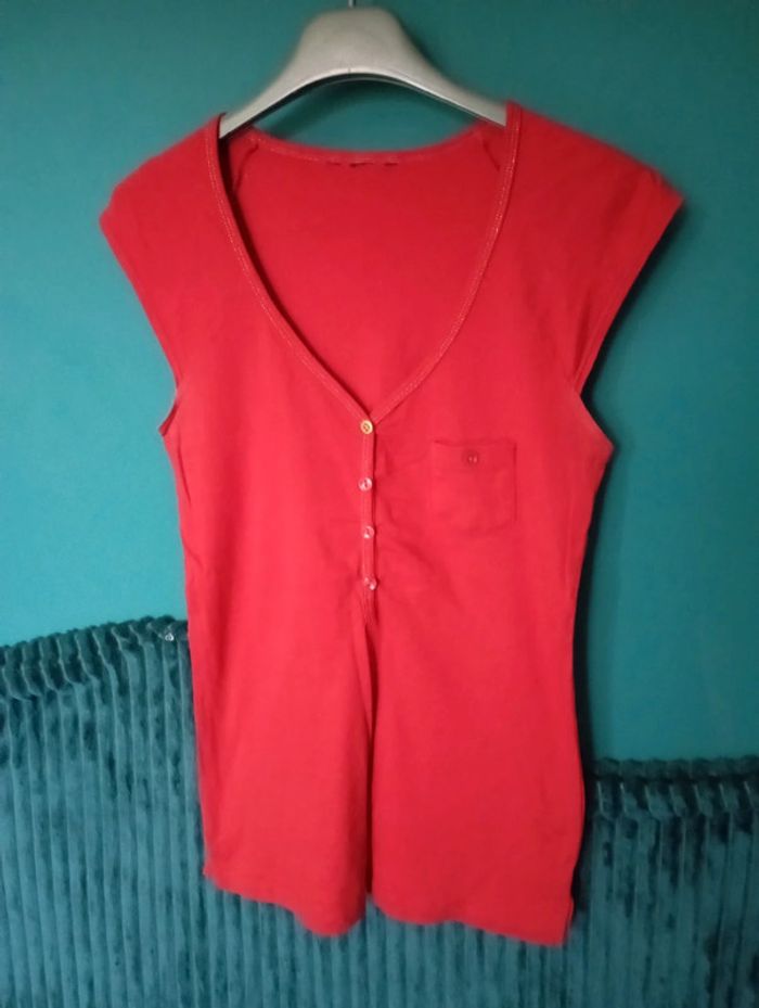 Tee shirt coton rouge - photo numéro 4
