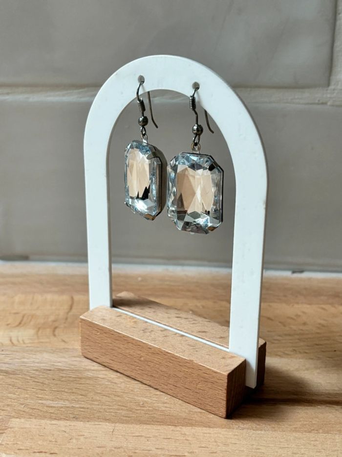 Boucles d’oreilles pendantes strass - photo numéro 3