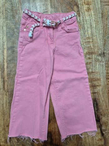 Pantalon large jambe 4 ans rose