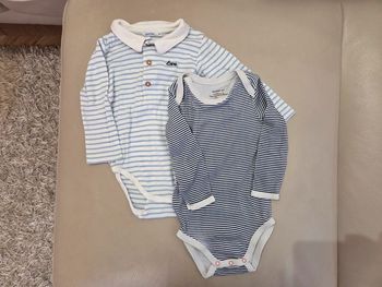 Lot de 2 bodies garçon 12 mois Bout'chou