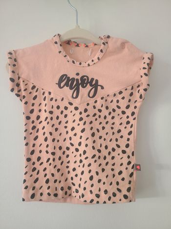 T-shirt Enjoy Dirkje rose à pois