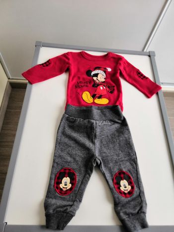 Ensemble 2 pièces (body + legging) Mickey 6 mois Disney