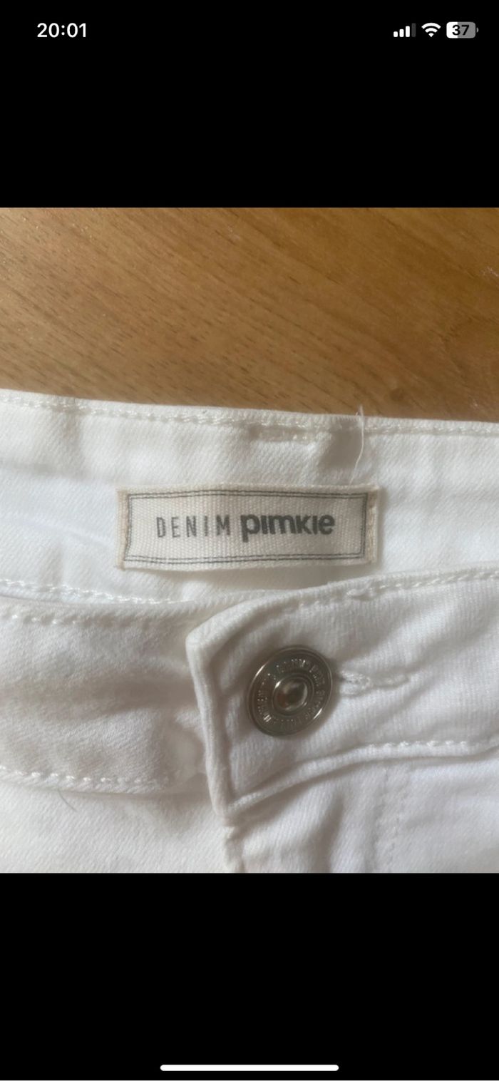Short en jeans blanc - photo numéro 3