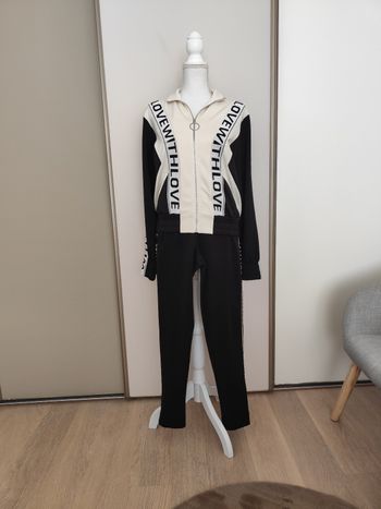 Ensemble veste pantalon Màje taille 38 noir blanc toutes saisons