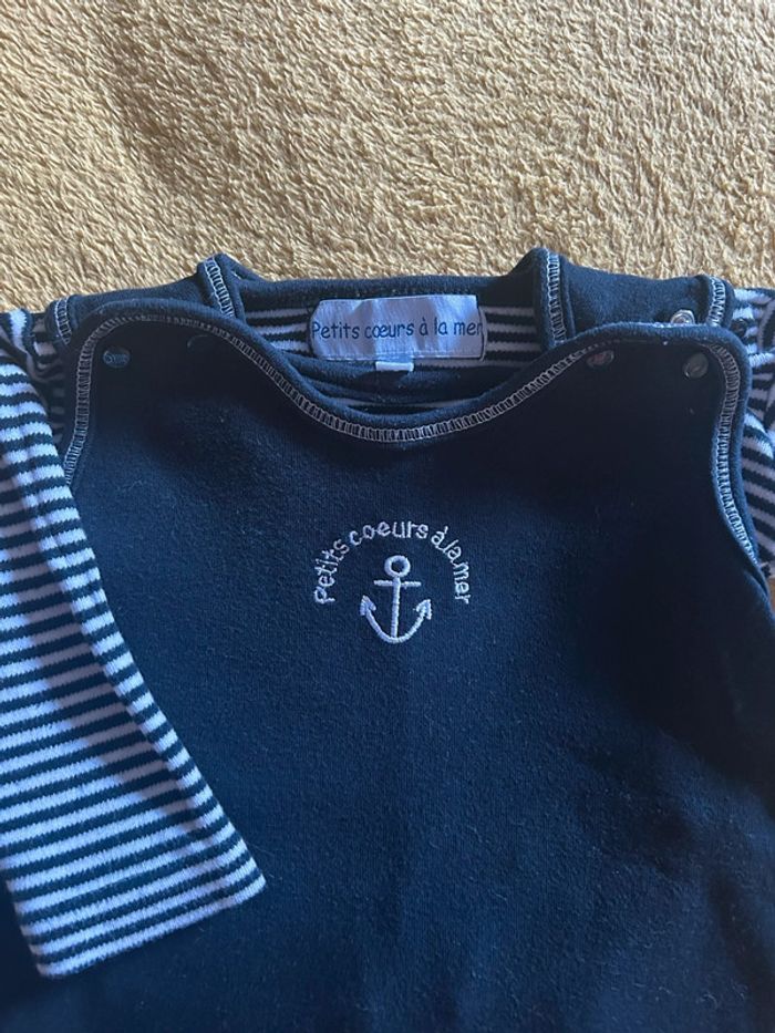 Ensemble petits cœurs à la mer en très bon état 6 mois - photo numéro 3