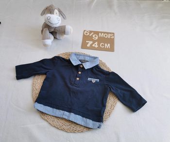 Haut habillé 👣 avec col, primark, 6/9 mois, 74cm