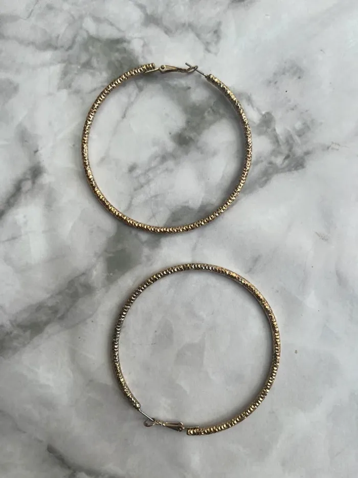 Boucles d’oreilles grosse créoles vintage