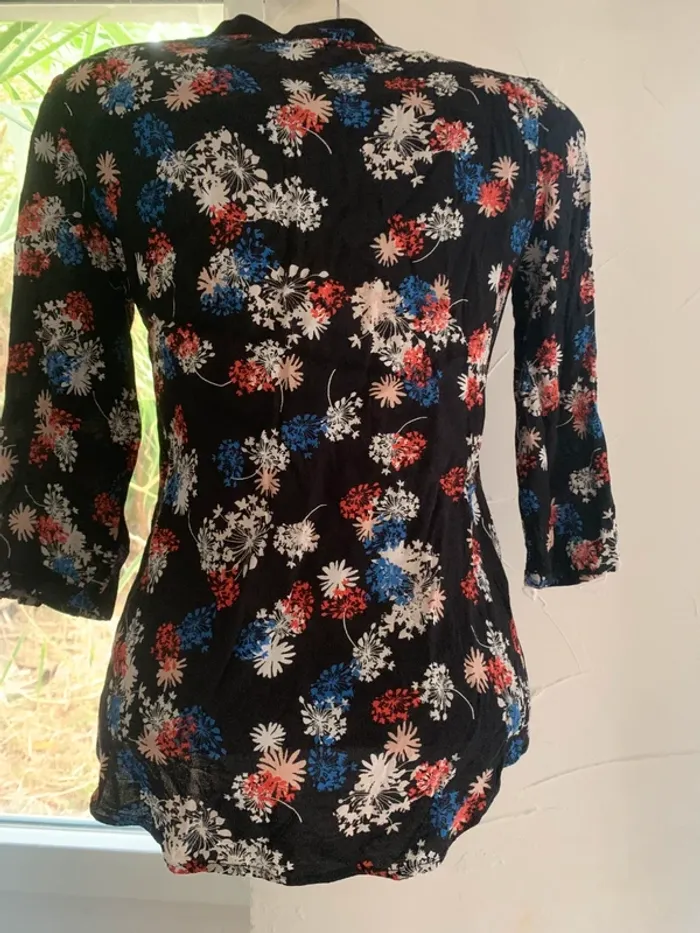 Blouse fleurie Comptoir des cotonniers tailke36manches 3/4 - photo numéro 4