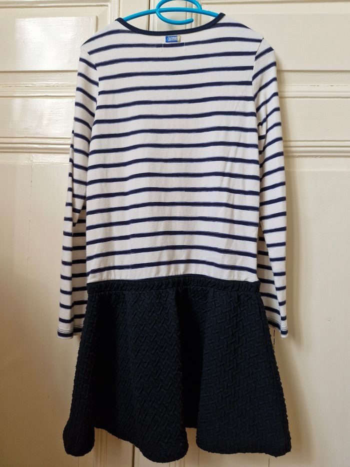 Catimini robe courte marinière manches longues 10ans - photo numéro 5