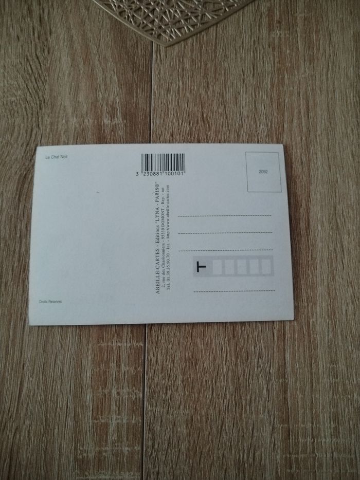 Carte postale Le chat noir - photo numéro 2