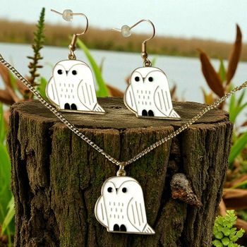 Collier & Boucles Hedwige – Inox Doré Hypoallergénique